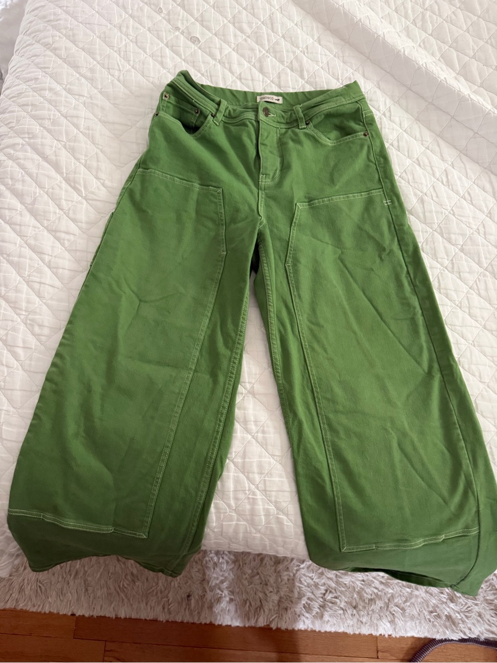 Toad&Co Green High-Rise Wide Leg Jeans